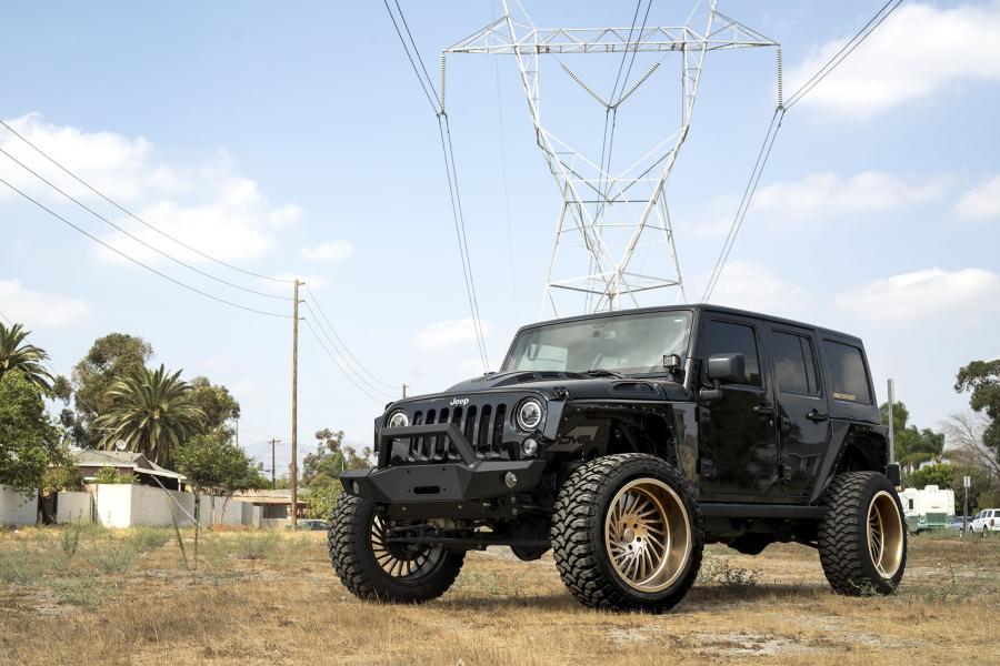 Jeep Wrangler Ultimate Black on Forgiato Wheels (Ventoso-T) '2017
